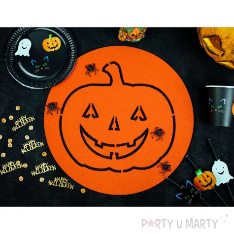 xx talerzyki na halloween duszek kot i dynia