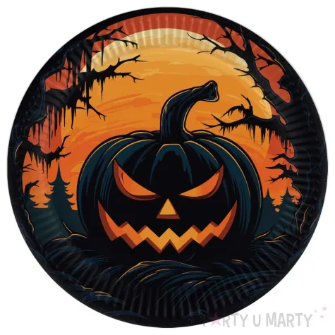 xx talerzyki na halloween mroczna dynia 18 cm