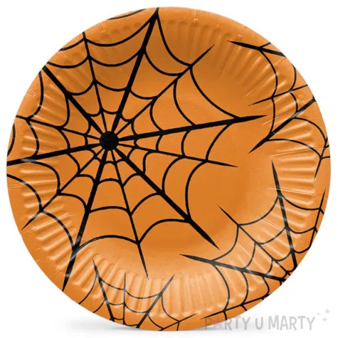 xx talerzyki pajeczyna na halloween 18 cm 8