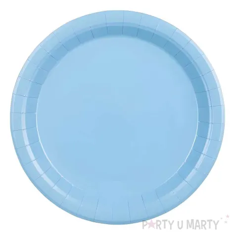 xx talerzyki papierowe jasny niebieski 23cm 1 op 6 szt