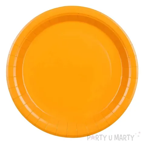 xx talerzyki papierowe jasny pomaranczowy 18cm 1 op 6 szt