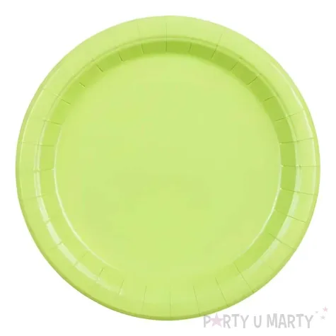 xx talerzyki papierowe jasny zielony 18cm 1 op 6 szt