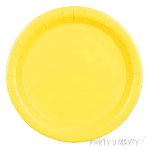 xx talerzyki papierowe zolty 23cm 1 op 6 szt