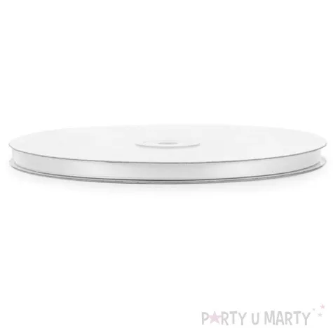 xx tasiemka satynowa bialy 6mm 100m 1 szt 100 mb