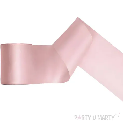 xx tasiemka satynowa jasny brudny roz 100mm 25m