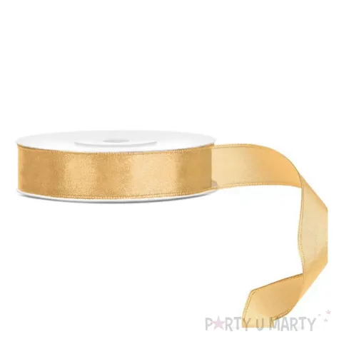 xx tasiemka satynowa jasny miodowy 12mm 25m