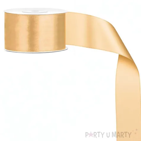 xx tasiemka satynowa jasny miodowy 38mm 25m