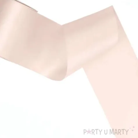 xx tasiemka satynowa zlamana biel 100mm 25m