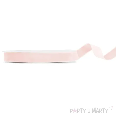 xx tasiemka welurowa jasny rozowy 15mm 10m