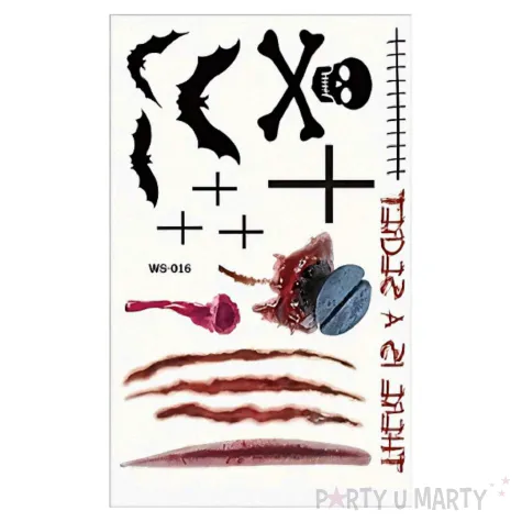 xx tatuaze halloween gwozdz czaszka rany