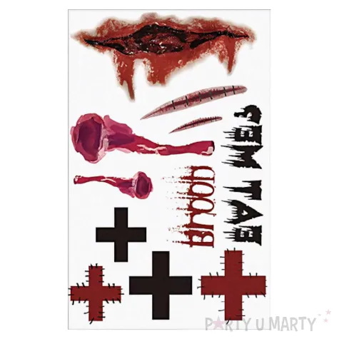 xx tatuaze halloween krzyze rany