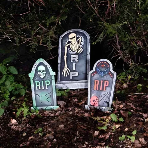 xx tombstone skull rip 56x33 cm