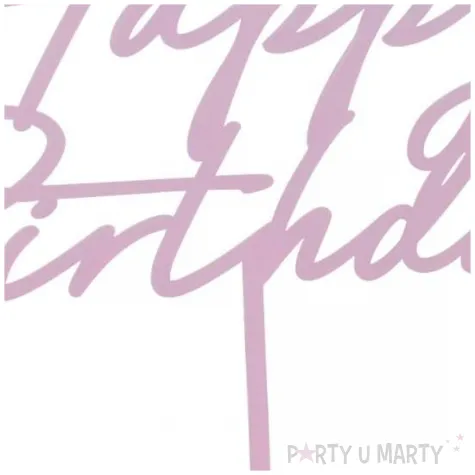 xx topper akrylowy na tort happy birthday fioletowy 16 5 cm