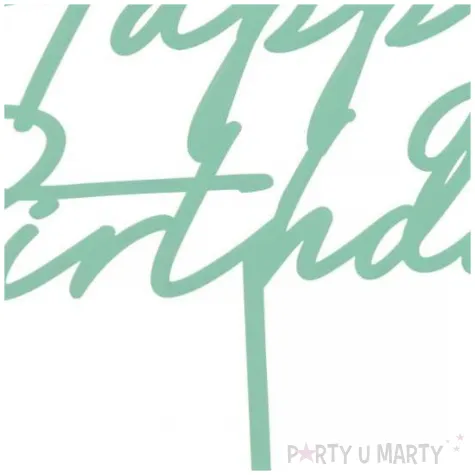 xx topper akrylowy na tort happy birthday zielen 16 5 cm