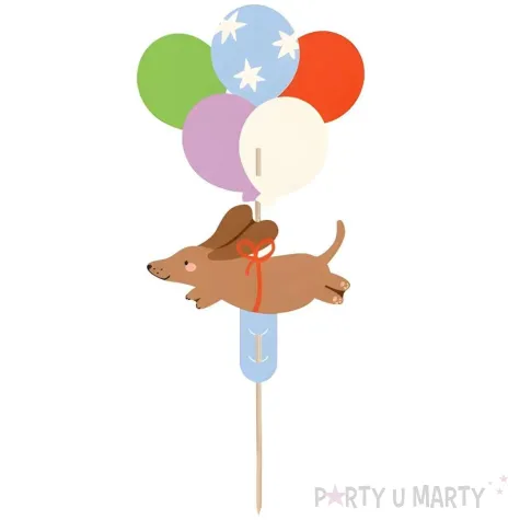 xx topper na tort jamnik 9x17 cm mix