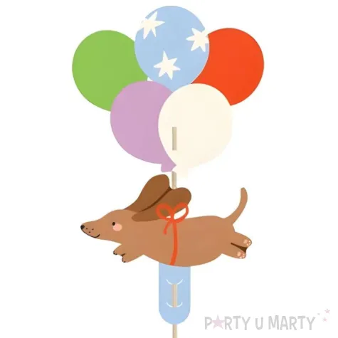 xx topper na tort jamnik 9x17 cm mix