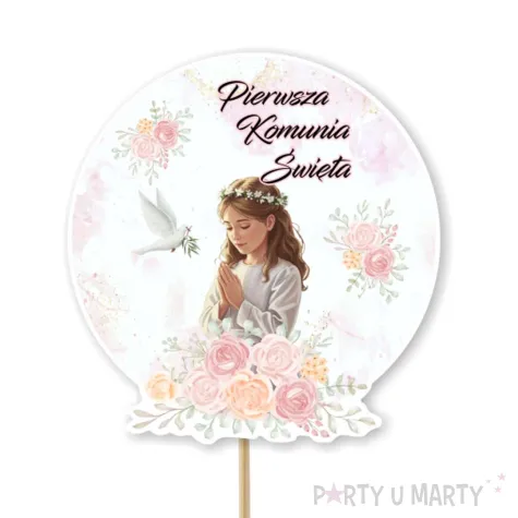 xx topper pap komunia dziewczynka w albie