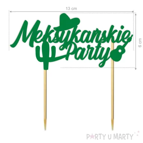 xx topper pap meksykanskie party zielony