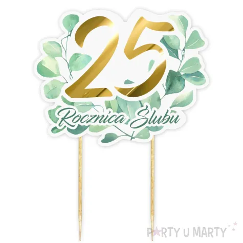 xx topper papierowy 25 rocznica slubu