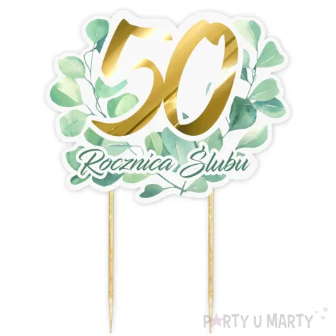 xx topper papierowy 50 rocznica slubu