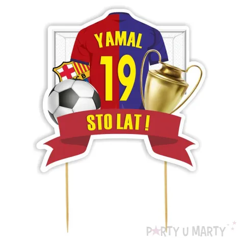 xx topper papierowy fcb yamal 19 sto lat