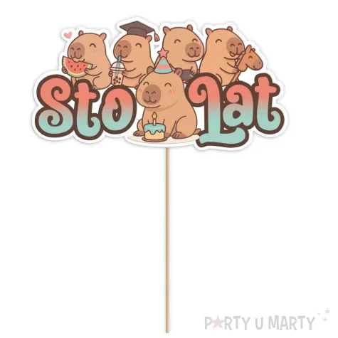 xx topper papierowy kapibara stolat