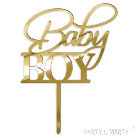 xx topper pl baby boy zlote lustro