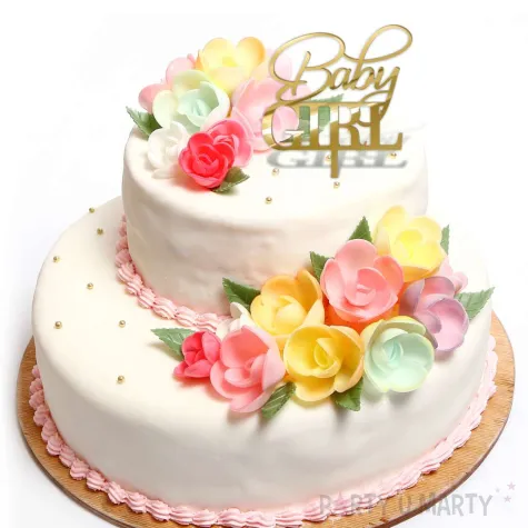 xx topper pl baby girl zlote lustro