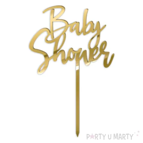 xx topper pl baby shower zlote lustro