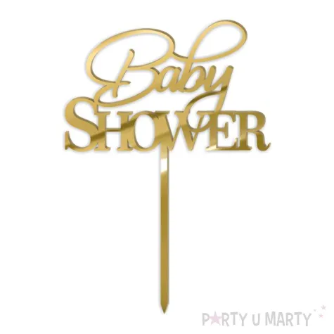 xx topper pl baby shower zlote lustro