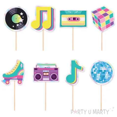 xx toppery retro disco 8szt zestaw