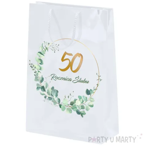 xx torebka biala 50 rocznica slubu duza