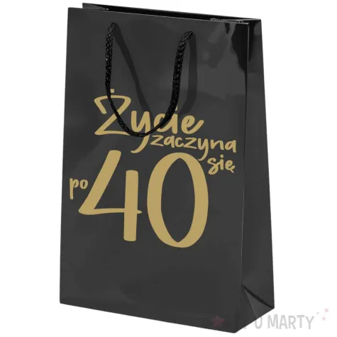 xx torebka czarna zycie zaczyna sie po 40 srednia