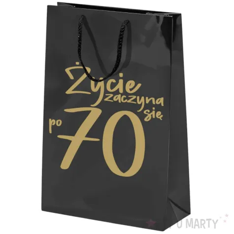 xx torebka czarna zycie zaczyna sie po 70 duza