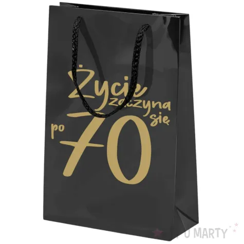 xx torebka czarna zycie zaczyna sie po 70 mala