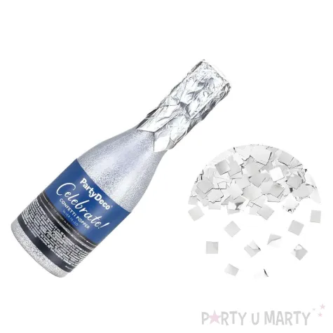 xx tuba z konfetti szampan srebrny 20 5cm