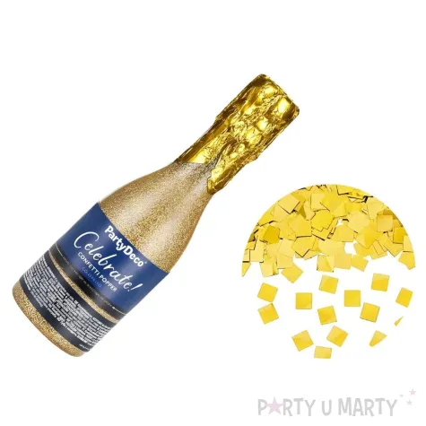 xx tuba z konfetti szampan zloty 20 5cm