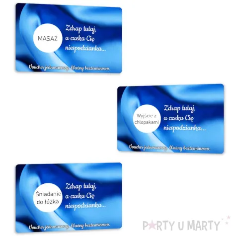 xx voucher on soft niebieski