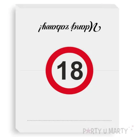 xx winietki 18 urodziny traffic birthday