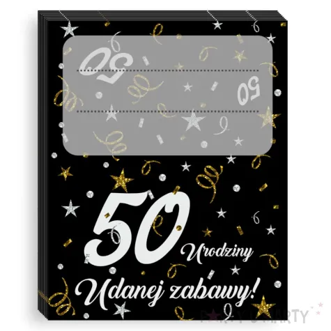 xx winietki 50 urodziny glamour birthday