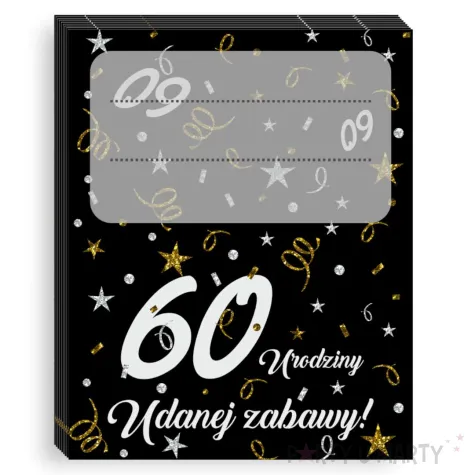 xx winietki 60 urodziny glamour birthday