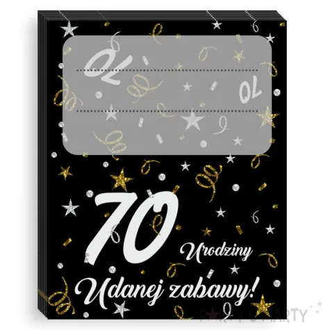 xx winietki 70 urodziny glamour birthday