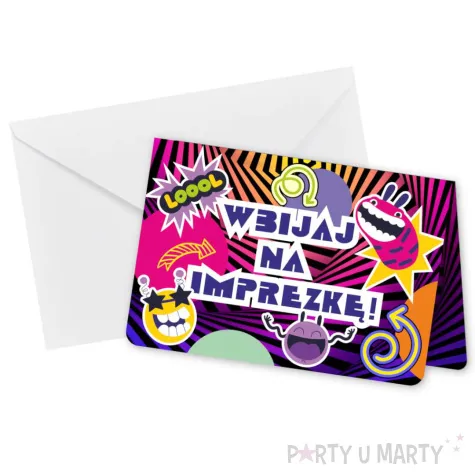 xx zaproszenia imprezkaaa 9x13 cm 6 szt