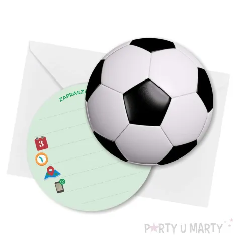 xx zaproszenia pilka shape 6 szt
