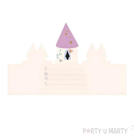 xx zaproszenia zamek 12 5x15 5 cm mix 1 op 6 szt