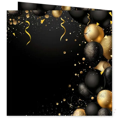 xx zaproszenie 90 urodziny czarno zloty