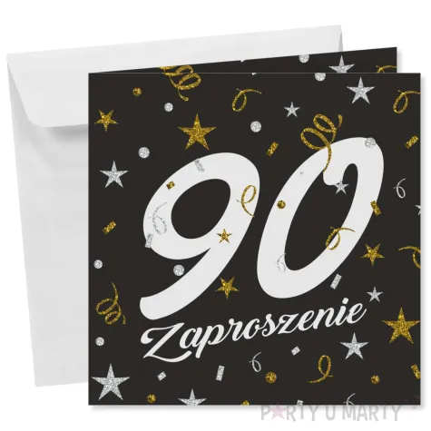 xx zaproszenie 90 urodziny glamour birthday
