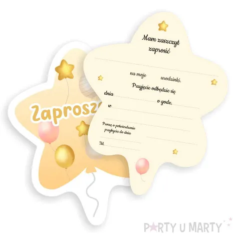 xx zaproszenie gwiazdeczka pink uni