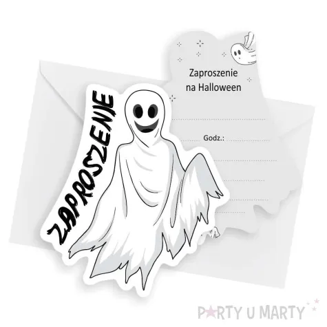 xx zaproszenie happy halloween duch