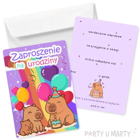 xx zaproszenie kapibara